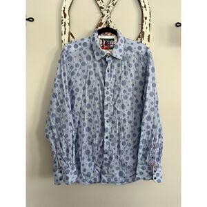 Robert Graham Blue Phillipe Long Sleeve Button Down‎ Men's Size Large